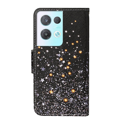 Colored Drawing Pattern Leather Phone Case, For OPPO Reno8 Pro