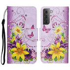 For Samsung Galaxy S23+ 5G / Yellow Flower Butterfly