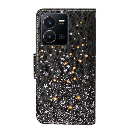 Colored Drawing Pattern Leather Phone Case, For vivo Y22s