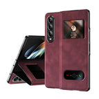 For Samsung Galaxy Z Fold3 5G / Red Nappa