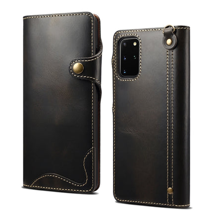 Denior Oil Wax Cowhide Magnetic Button Genuine Leather Case, For iPhone 13, For iPhone 13 mini, For iPhone 12 Pro Max, For iPhone 12 / 12 Pro, For iPhone 12 mini, For Samsung Galaxy S20