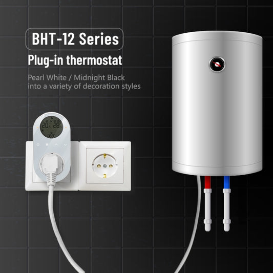 Plug-in LCD Thermostat, EU Plug, With WiFi, Without WiFi