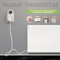 Plug-in LCD Thermostat, EU Plug, With WiFi, Without WiFi