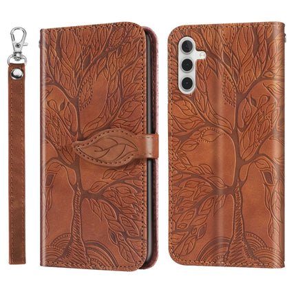 Life Tree Embossing Pattern Leather Phone Case, For Samsung Galaxy A14 5G, For Samsung Galaxy S23 5G, For Samsung Galaxy S23+ 5G, For Samsung Galaxy S23 Ultra 5G