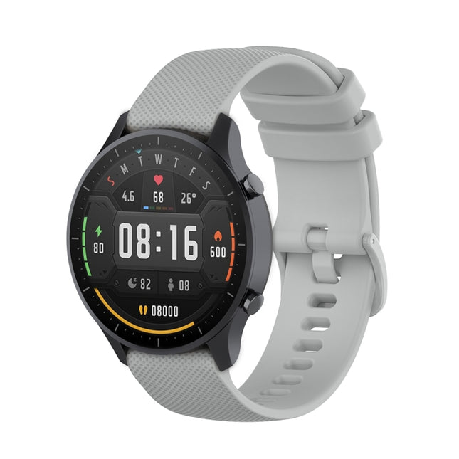 For Xiaomi Watch Color 22mm Small Plaid Texture Silicone Wrist Strap Watchband, 22mm