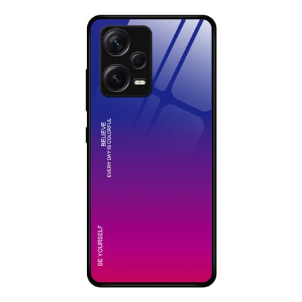 Gradient Color Glass Phone Case, For Xiaomi Redmi Note 12 China, For Xiaomi Redmi Note 12 Pro 5G China, For Xiaomi Redmi Note 12 Pro+ China