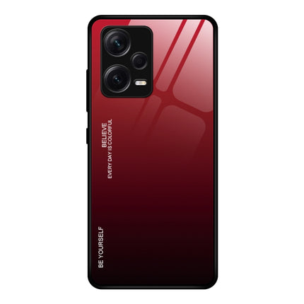 Gradient Color Glass Phone Case, For Xiaomi Redmi Note 12 China, For Xiaomi Redmi Note 12 Pro 5G China, For Xiaomi Redmi Note 12 Pro+ China