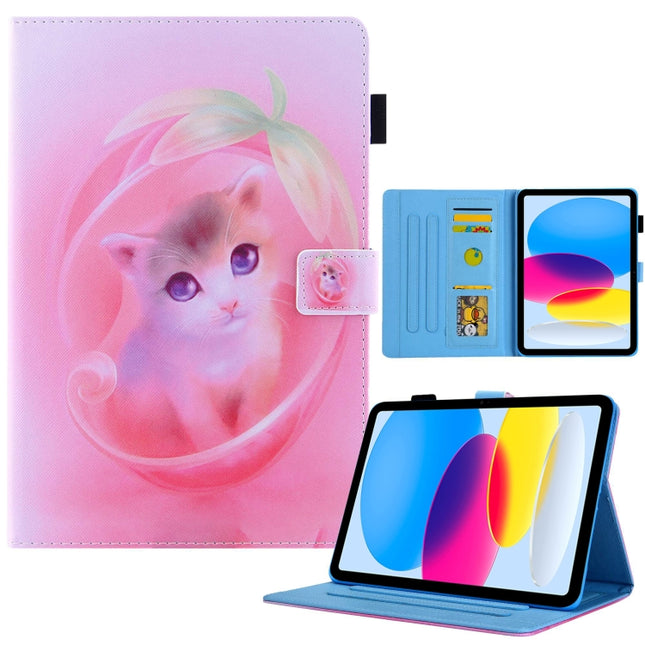 Colored Drawing Leather Smart Tablet Case, For iPad 10th Gen 10.9 2022