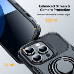 JOYROOM PC + TPU Dual-layer Shockproof Phone Case with Rotating Holder, For iPhone 14, For iPhone 14 Pro, For iPhone 14 Plus, For iPhone 14 Pro Max