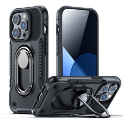 JOYROOM PC + TPU Dual-layer Shockproof Phone Case with Rotating Holder, For iPhone 14, For iPhone 14 Pro, For iPhone 14 Plus, For iPhone 14 Pro Max