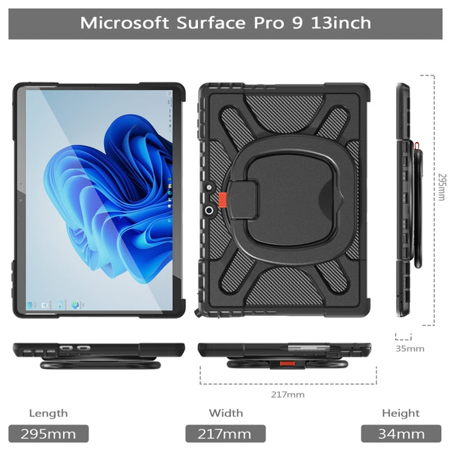 Handle Rotatable Kickstand Shockproof Tablet Case, For MicroSoft Surface Pro 9