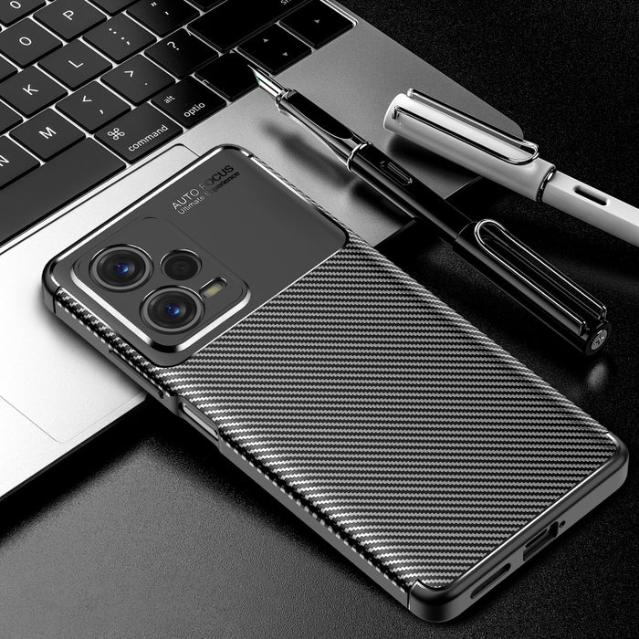 Carbon Fiber Texture Shockproof TPU Phone Case, For Xiaomi Redmi Note 12 Pro 5G China
