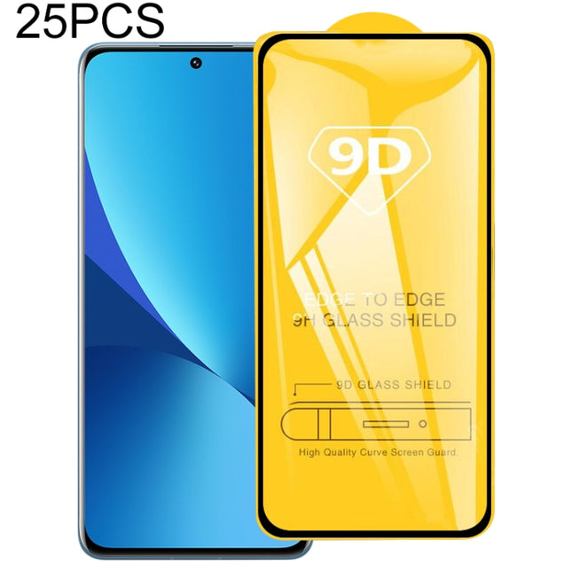 25pcs 9D Full Glue Full Screen Tempered Glass Film, For Xiaomi 13 (25 PCS)