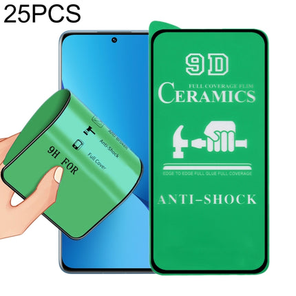 25pcs 9D Full Screen Full Glue Ceramic Film, For Xiaomi 13 (25 PCS), For Xiaomi 13 Pro (25 PCS)