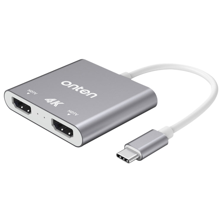 Onten OTN-9175B 4K USB-C / Type-C to Dual HDMI Output Converter, OTN-9175B