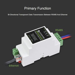 Waveshare Din Rail RS485 to RJ45 Serial Server with POE Function