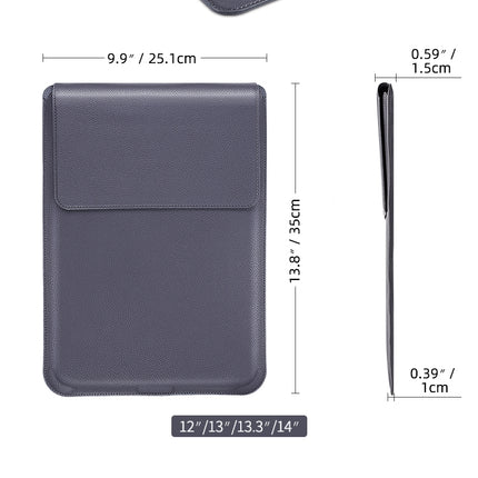 PU Leather 4 in 1 Laptop Bag with Functional Bracket, For MacBook 12 / 14 inch, For MacBook 15 / 16 inch