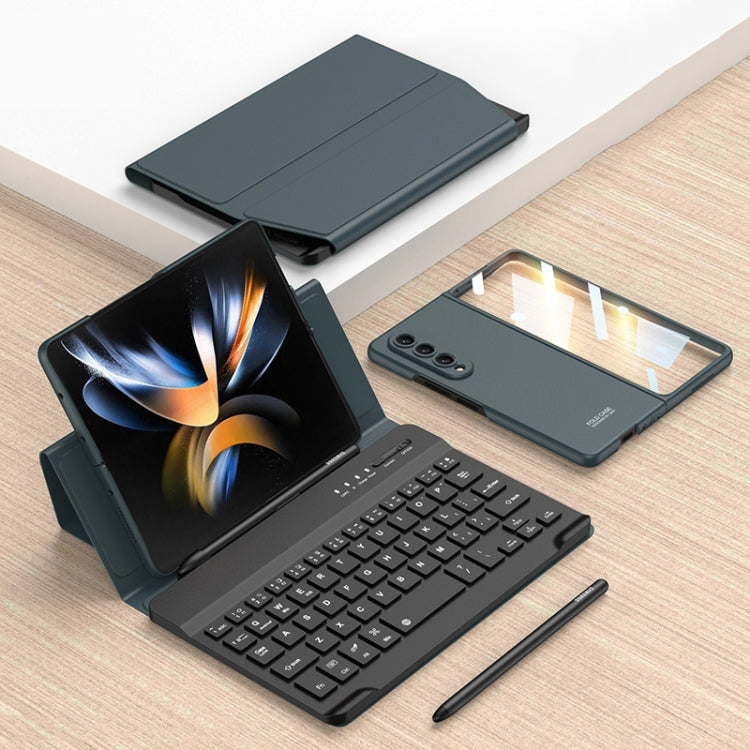 GKK Magnetic Folding Bluetooth Keyboard Leather Case with Pen, For Samsung Galaxy Z Fold4