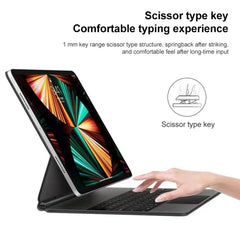 Funda de cuero con teclado Bluetooth y panel táctil para iPad Air 5/4 de 10,9 pulgadas, iPad Pro de 11 pulgadas 2021/2020/2018, iPad Pro de 12,9 pulgadas 2021/2020/2018