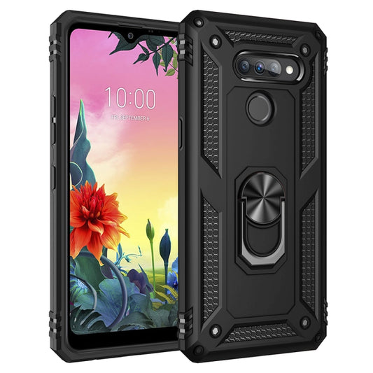 Funda protectora de TPU + PC a prueba de golpes con soporte giratorio de 360 ​​grados, para LG K50S