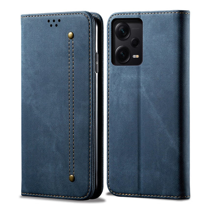 Denim Texture Leather Phone Case, For Xiaomi Redmi Note 12 China, For Xiaomi Redmi Note 12 Pro 5G China, For Xiaomi Redmi Note 12 Pro+ China