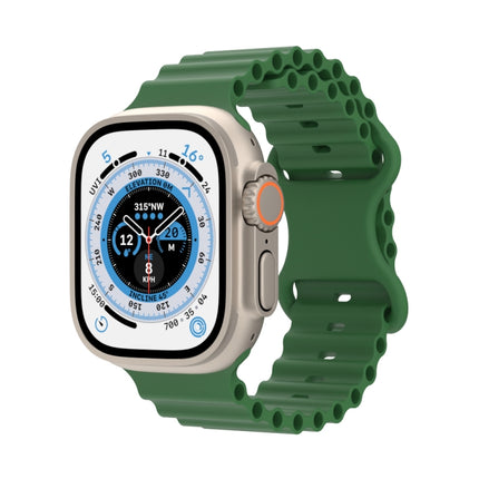 Ocean Style Silicone Watch Band, For Apple Watch Ultra 49mm / Series 8&7 45mm / SE 2&6&SE&5&4 44mm / 3&2&1 42mm