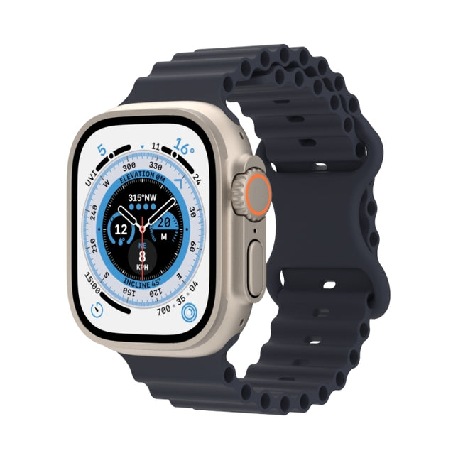 Ocean Style Silicone Watch Band, For Apple Watch Series 8&7 41mm / SE 2&6&SE&5&4 40mm / 3&2&1 38mm