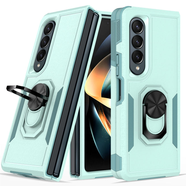 2 in 1 PC + TPU Shockproof Phone Case with Ring Bracket, For Samsung Galaxy Z Fold4