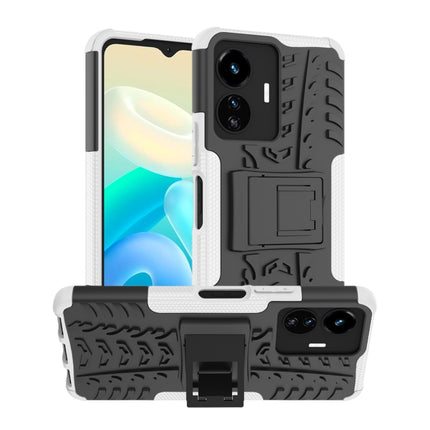 Tire Texture TPU + PC Phone Case with Holder, For vivo Y77, For Samsung Galaxy A04 / M13 5G, For Motorola Edge 2022
