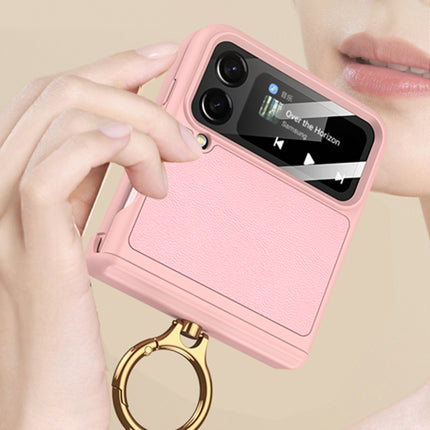 GKK Magnetic Fold Hinge Full Coverage Phone Case with Ring Holder, For Samsung Galaxy Z Flip4