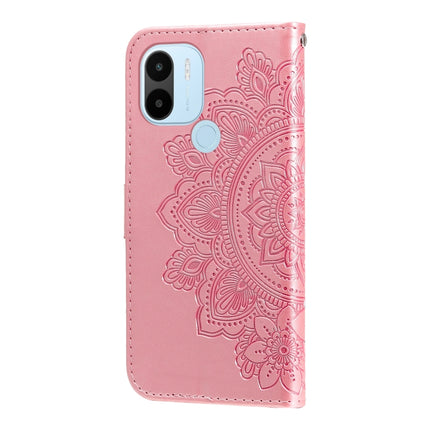 7-petal Flowers Embossing Leather Phone Case, For Xiaomi Redmi A1+, For Xiaomi Redmi 11 Prime 4G, For Xiaomi Redmi Note 12 China, For Xiaomi Redmi Note 12 Pro 5G China