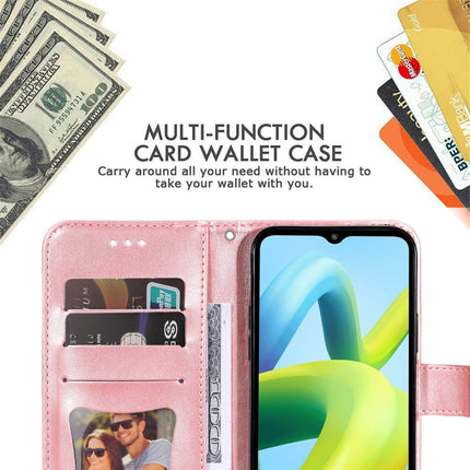 7-petal Flowers Embossing Leather Phone Case, For Xiaomi Redmi A1+, For Xiaomi Redmi 11 Prime 4G, For Xiaomi Redmi Note 12 China, For Xiaomi Redmi Note 12 Pro 5G China