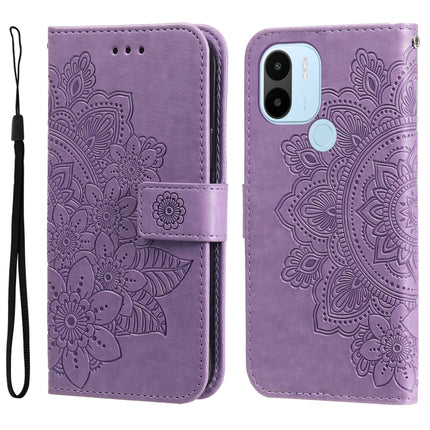 7-petal Flowers Embossing Leather Phone Case, For Xiaomi Redmi A1+, For Xiaomi Redmi 11 Prime 4G, For Xiaomi Redmi Note 12 China, For Xiaomi Redmi Note 12 Pro 5G China
