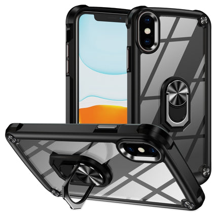 TPU + PC Lens Protection Phone Case with Ring Holder, For iPhone XS Max, For iPhone XR, For iPhone 12 / 12 Pro, For iPhone 12 Pro Max