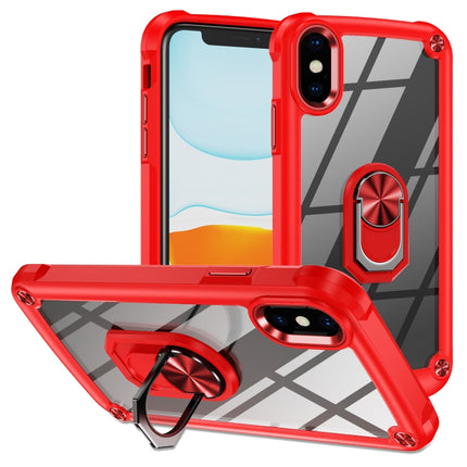 TPU + PC Lens Protection Phone Case with Ring Holder, For iPhone XS Max, For iPhone XR, For iPhone 12 / 12 Pro, For iPhone 12 Pro Max