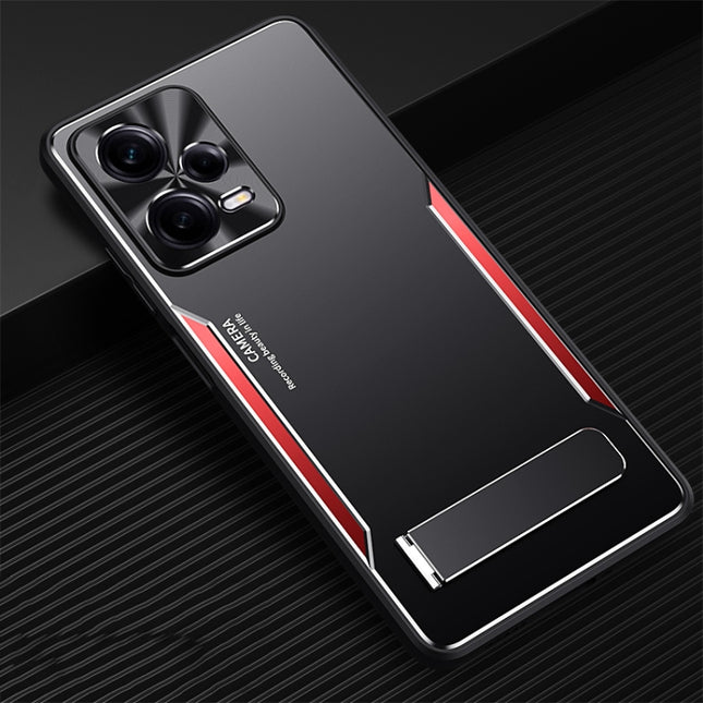 Blade Series TPU + Titanium Alloy Phone Case with Holder, For Xiaomi Redmi Note 12 Pro+ China, For Xiaomi Redmi Note 12 Pro 5G China, For Xiaomi Redmi Note 12 China, For Honor Play 40 Plus