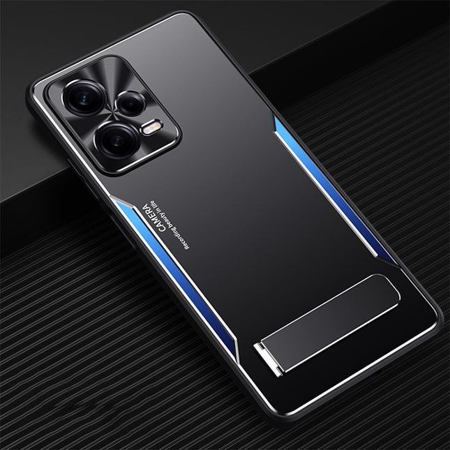Blade Series TPU + Titanium Alloy Phone Case with Holder, For Xiaomi Redmi Note 12 Pro+ China, For Xiaomi Redmi Note 12 Pro 5G China, For Xiaomi Redmi Note 12 China, For Honor Play 40 Plus