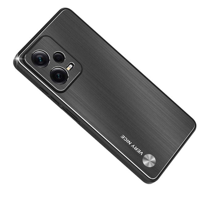 Metal Brushed Texture Shockproof Phone Case, For Xiaomi Redmi Note 12 Pro+ China, For Xiaomi Redmi Note 12 Pro 5G China, For Xiaomi Redmi Note 12 China