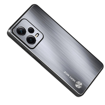 Metal Brushed Texture Shockproof Phone Case, For Xiaomi Redmi Note 12 Pro+ China, For Xiaomi Redmi Note 12 Pro 5G China, For Xiaomi Redmi Note 12 China