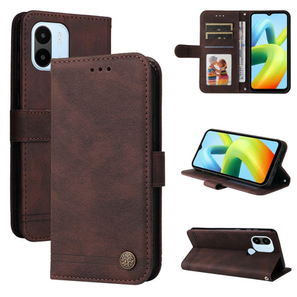 Skin Feel Life Tree Metal Button Leather Phone Case, For Xiaomi Redmi A1+, For Xiaomi Redmi 11 Prime 4G, For Xiaomi Redmi Note 12 China, For Xiaomi Redmi Note 12 Pro 5G China