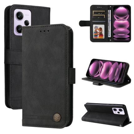 Skin Feel Life Tree Metal Button Leather Phone Case, For Xiaomi Redmi Note 12 Pro+ China