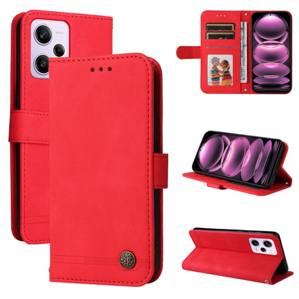 Skin Feel Life Tree Metal Button Leather Phone Case, For Xiaomi Redmi Note 12 Pro+ China