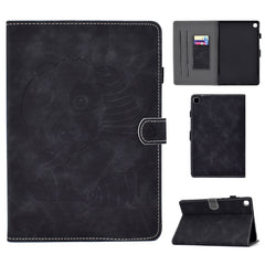 Embossing Sewing Thread Horizontal Painted Flat Leather Case with Sleep Function & Pen Cover & Anti Skid Strip & Card Slot & Holder, For Galaxy Tab A 8.0 (2015) T350, For Galaxy Tab A 10.5 T590, For Galaxy Tab S5e T720