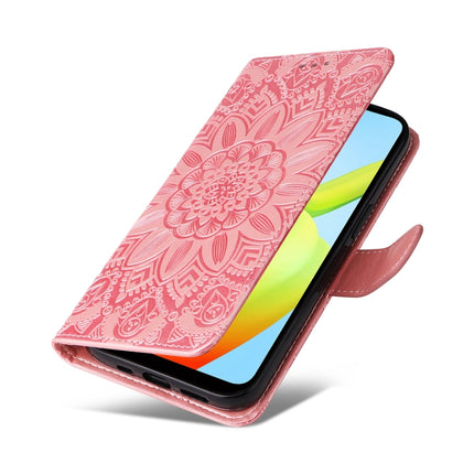 Embossed Sunflower Leather Phone Case, For Xiaomi Redmi A1+, For Xiaomi Redmi 11 Prime 4G, For Xiaomi Redmi Note 12 China, For Xiaomi Redmi Note 12 Pro 5G China
