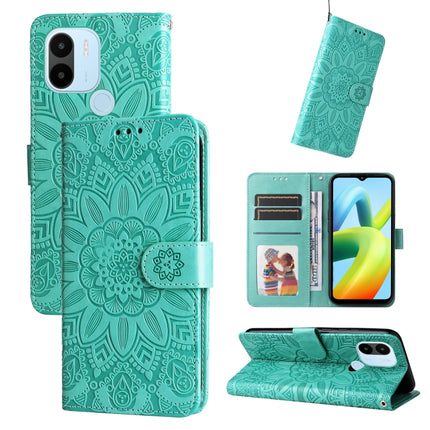 Embossed Sunflower Leather Phone Case, For Xiaomi Redmi A1+, For Xiaomi Redmi 11 Prime 4G, For Xiaomi Redmi Note 12 China, For Xiaomi Redmi Note 12 Pro 5G China
