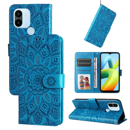 Embossed Sunflower Leather Phone Case, For Xiaomi Redmi A1+, For Xiaomi Redmi 11 Prime 4G, For Xiaomi Redmi Note 12 China, For Xiaomi Redmi Note 12 Pro 5G China