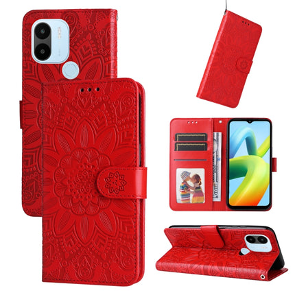 Embossed Sunflower Leather Phone Case, For Xiaomi Redmi A1+, For Xiaomi Redmi 11 Prime 4G, For Xiaomi Redmi Note 12 China, For Xiaomi Redmi Note 12 Pro 5G China