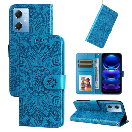 Embossed Sunflower Leather Phone Case, For Xiaomi Redmi A1+, For Xiaomi Redmi 11 Prime 4G, For Xiaomi Redmi Note 12 China, For Xiaomi Redmi Note 12 Pro 5G China