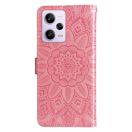 Embossed Sunflower Leather Phone Case, For Xiaomi Redmi Note 12 Pro+ China