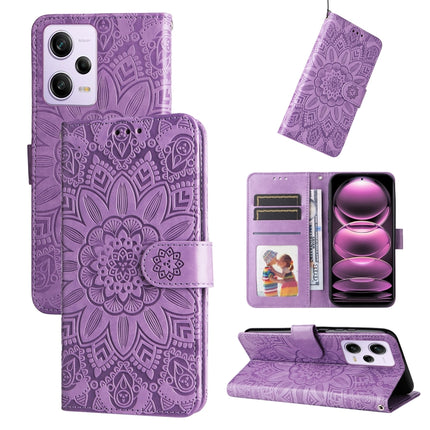Embossed Sunflower Leather Phone Case, For Xiaomi Redmi Note 12 Pro+ China
